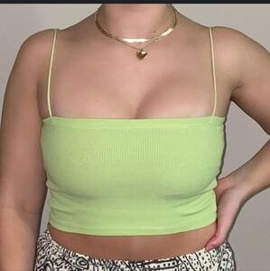 Zara Ribbed Crop Top Size Large